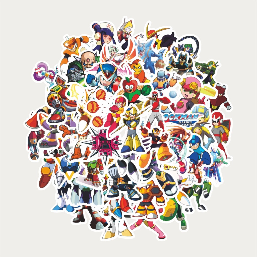 

Sticker Pack Stiker Capsom Series Megaman Universe Character Mix 3 | Sticker TUMBLR | Stiker LAPTOP KOPER HELM