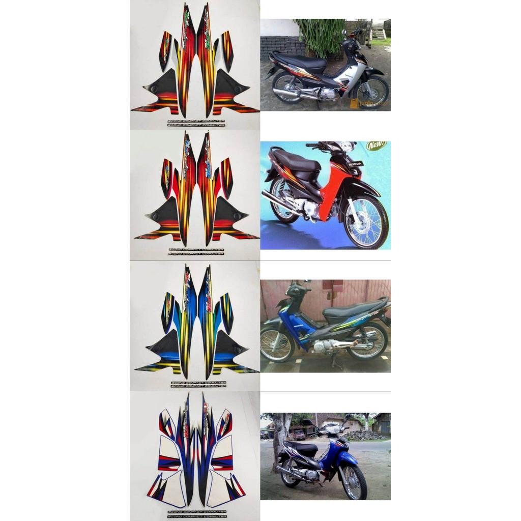 Striping Ori body Honda Supra fit new 2006 2007 stiker bawaan original bodi honda supra fit new supr