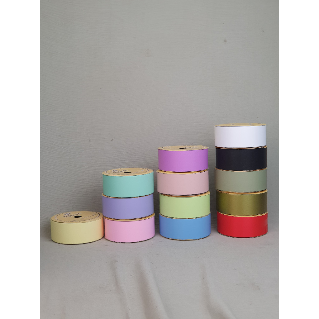 

1 Roll Pita Kado 4cm PASTEL 1.5" Jepang Ribbon Kertas Plastik Dekorasi 4 cm Hampers 38mm