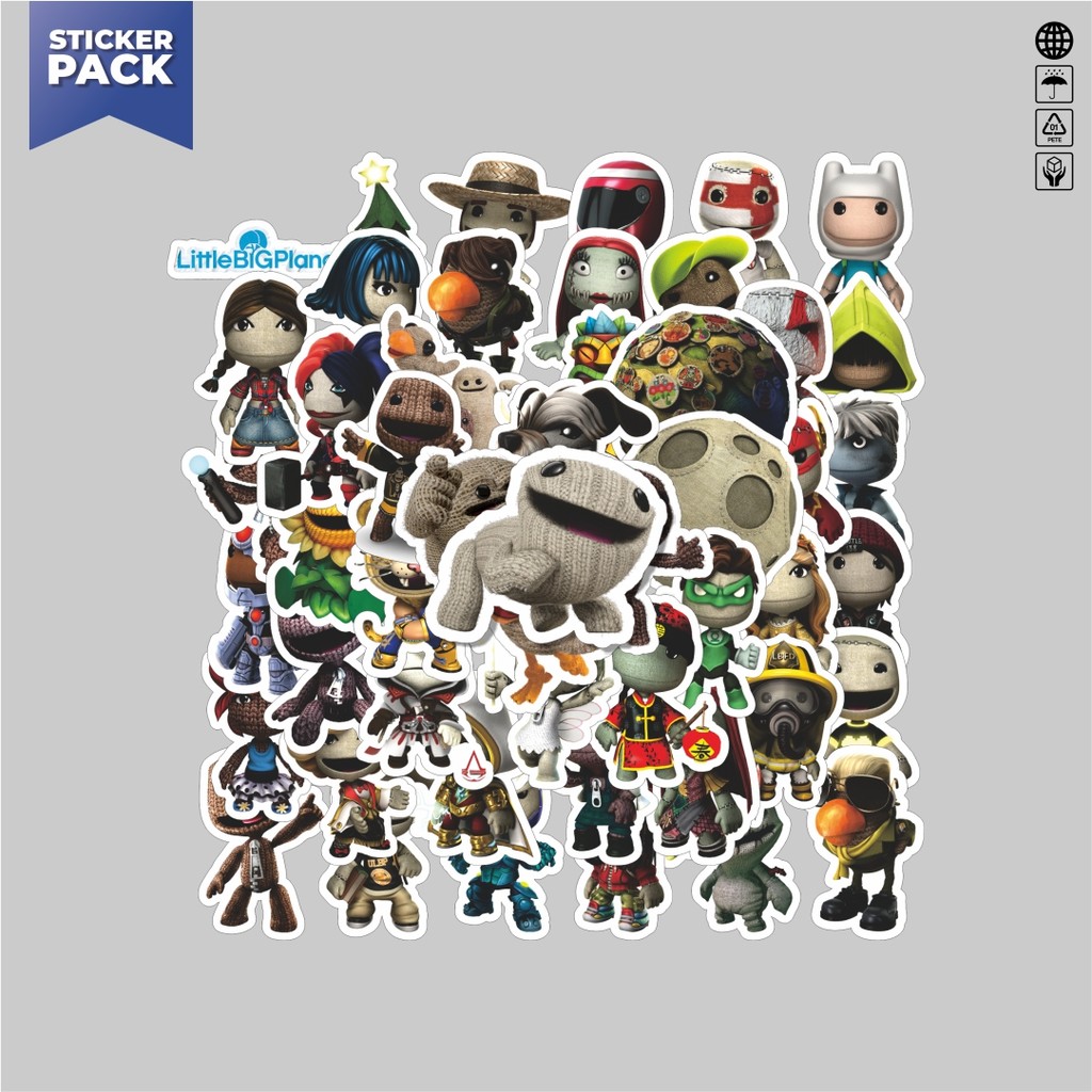 

[100PCS]Stiker Pack Game Series Little Big Planet Character Mix 4 Aesthetic Vinyl Anti Air Dekorasi Sticker Laptop Buku Journal Koper Helm Casing HP Gitar Helm Skateboard