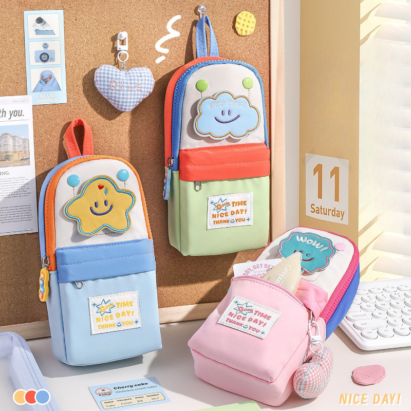 

New Small Book Bag Star Pen Bag Large Capacity Student Stationery Bag Pencil Stationery Box Girl High Beauty Pen Bag