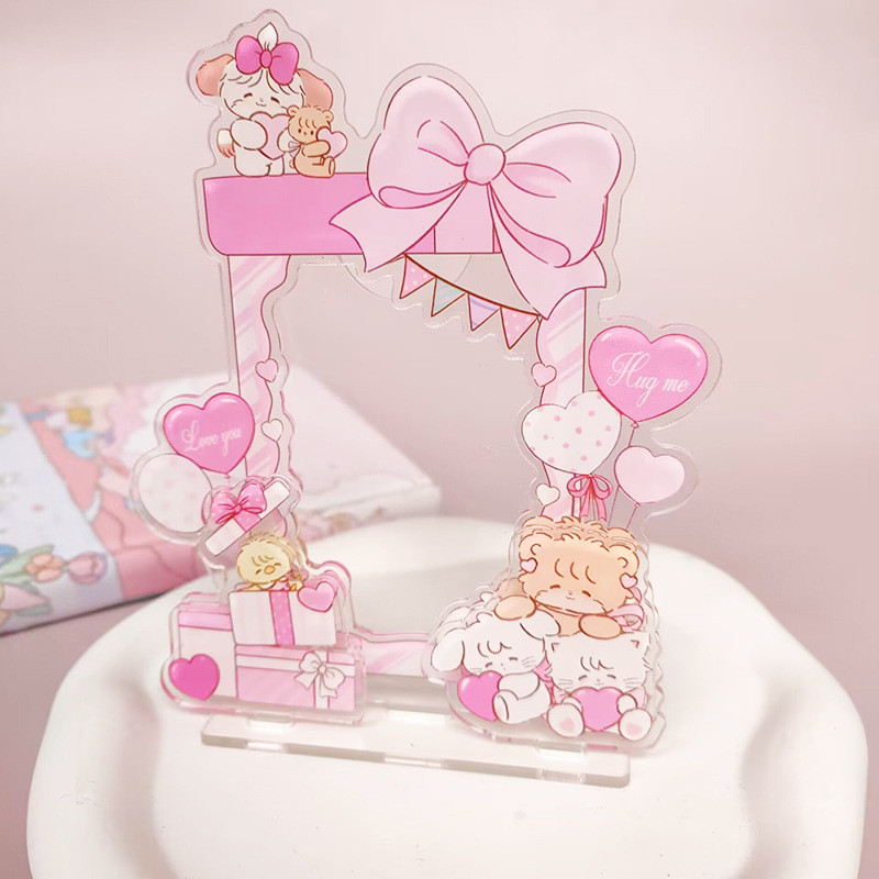 

Cartoon Mikko Acrylic Photo Frame Universal 3 Inch Picture Display Holder Photocard Poster Stand Ins Desktop Decoration