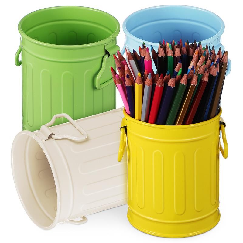 

4pcs Stationery Organizer Pen Holder Cup Metal Pen Holder Desktop Pencil Organizer Pen Organizer Office Desk Accessory