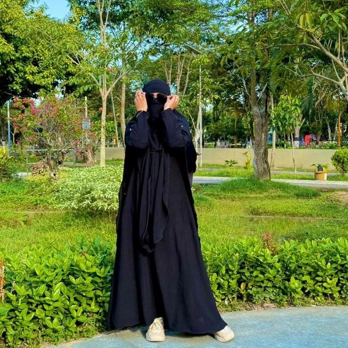 BEST SELLER GAMIS ZAYRA SYARI JIPER MEWAH BESIC UMROH 1 SET CADAR BANDANA TERBARU 2025