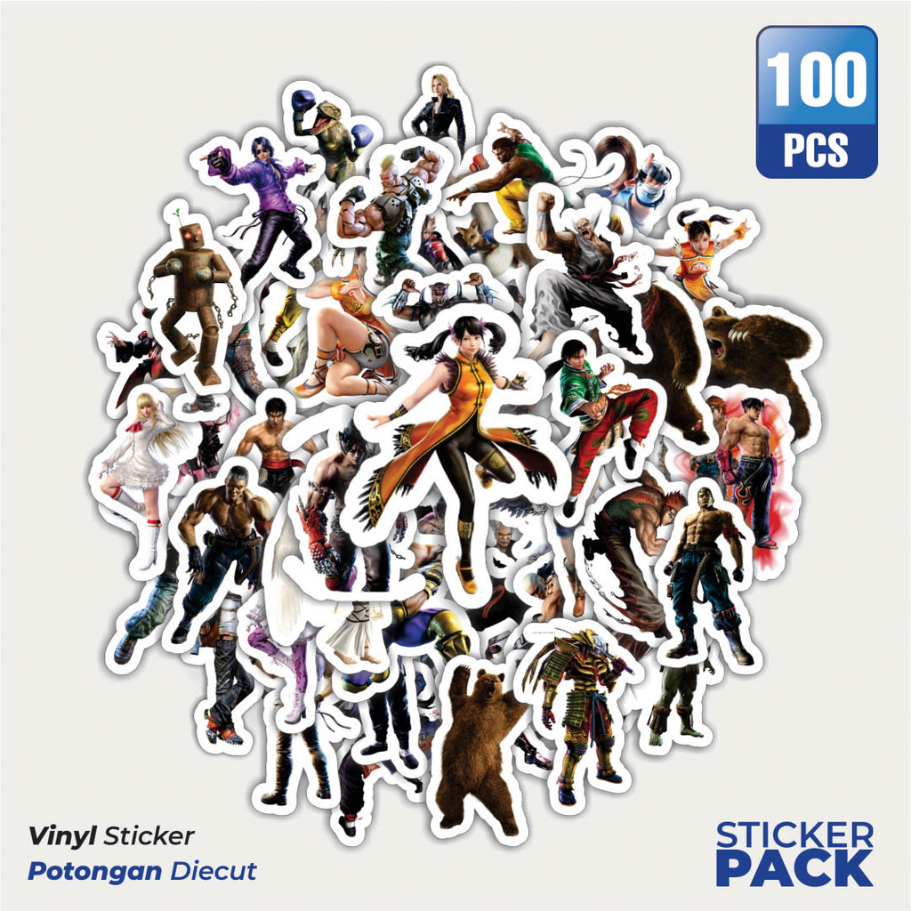 

Super Hemat! 100 PCS Stiker Game Series Tekken Character Mix 2 Waterproof Aesthetic- Untuk Laptop, Motor, dan Helm - Paper Stationery Pack