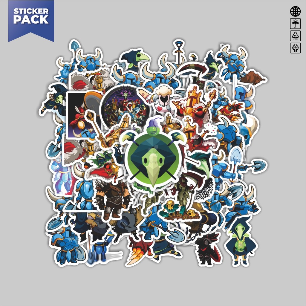 

[100PCS]Stiker Pack Stiker GAME SERIES STEAM SHOVEL KNIGHT 2 Aesthetic Vinyl Anti Air Dekorasi Sticker Laptop Buku Journal Koper Helm Casing HP Gitar Helm Skateboard