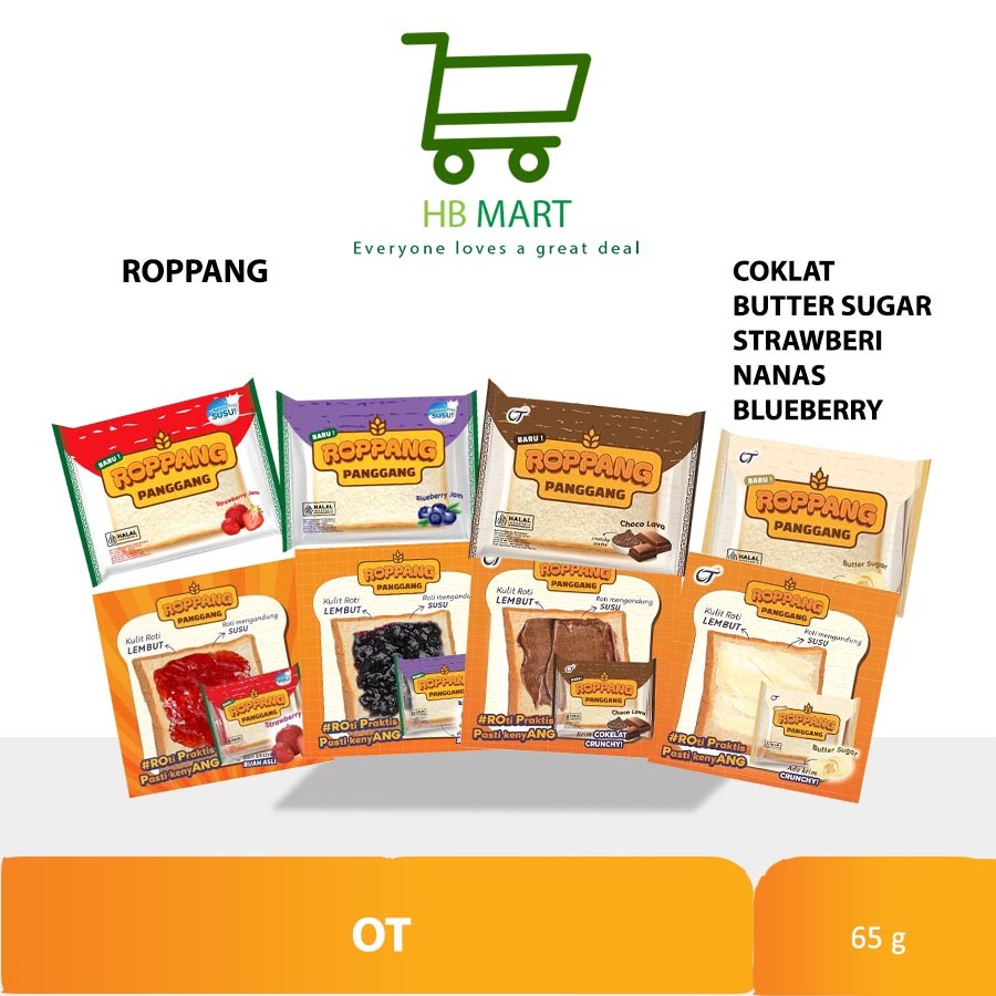 

ROPPANG PANGGANG RASA CHOCO LAVA / STROBERI / BLUEBERI / NENAS / BUTTER per pcs