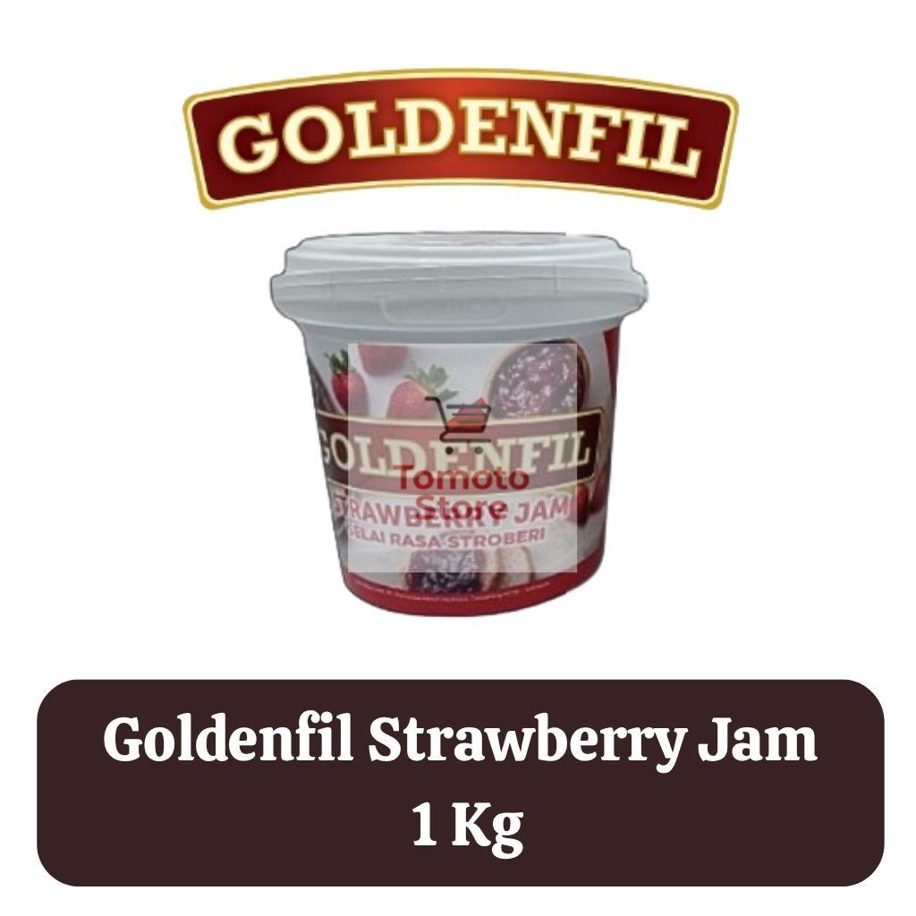 

✨ TOMOTOSTORE ✨ GOLDENFIL Strawberry Jam / Selai Stroberi 1kg / 1 kilogram