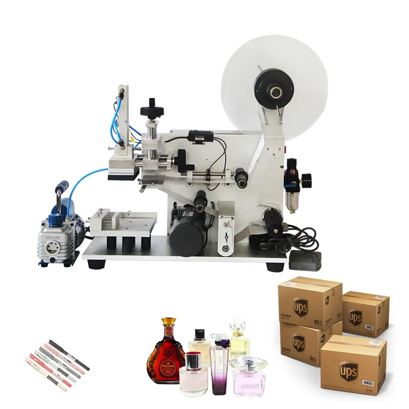 

More Popular Plastic Glass Square Bottle Labeling Machine Metal Bottle Flat Transparent Sticker Sticking Machine