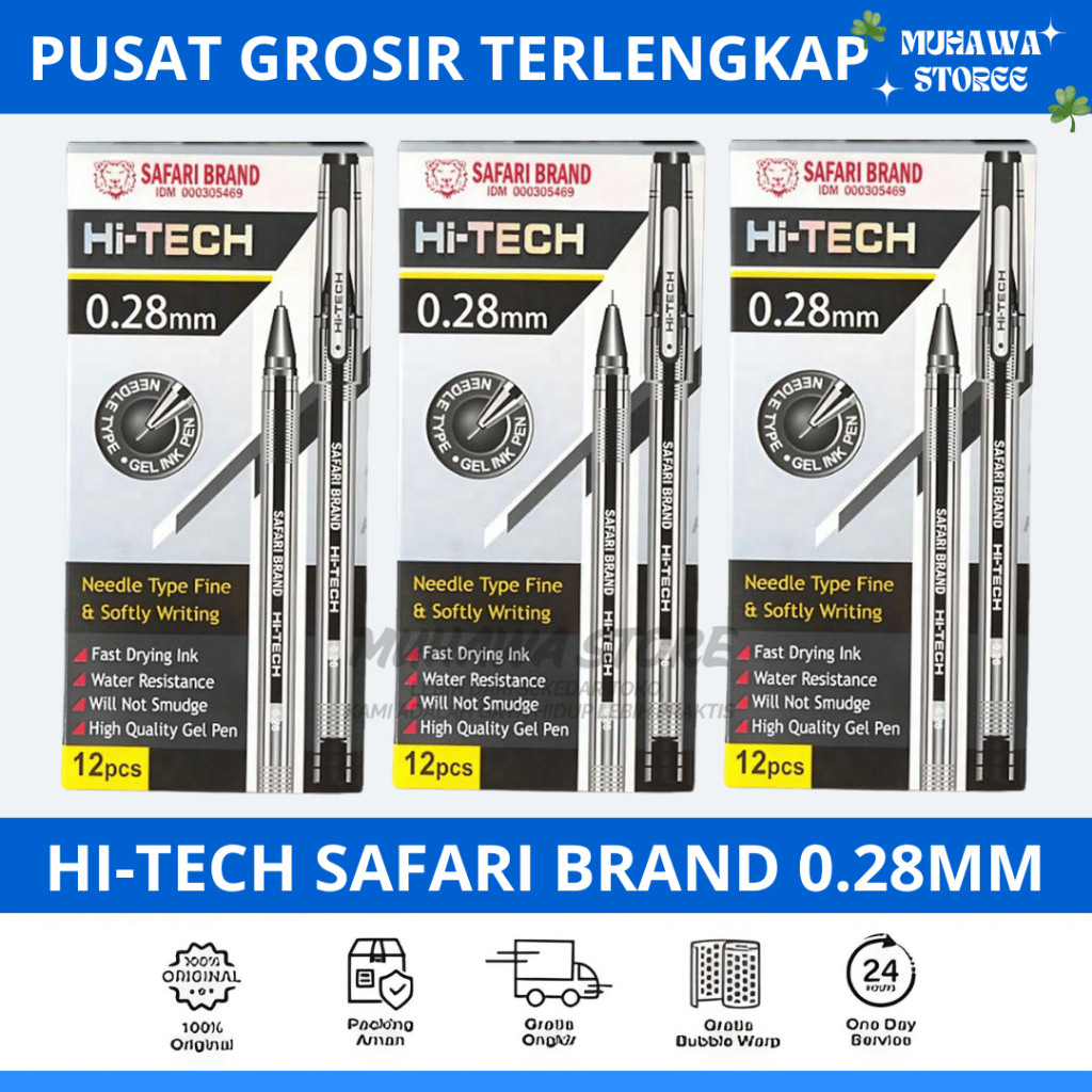 

HITECH-H SAFARI BRAND 0.28mm PEN MAKNA PEN GEL SAFARI BRAND HITECH TERMURAH