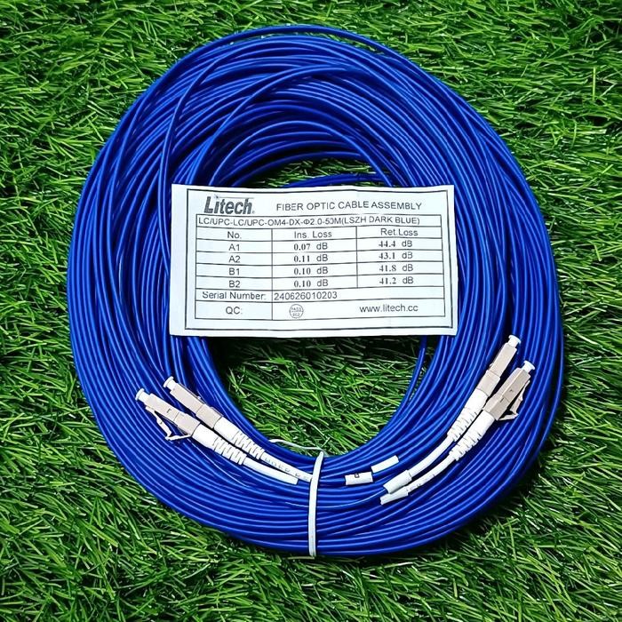 Patchcord OM4 LC LC Duplex Multimode 50/125um 50 meter