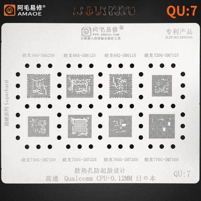 Plat Amaoe Cetakan Sm7250 Sm7225 QU7 Original BGA IC