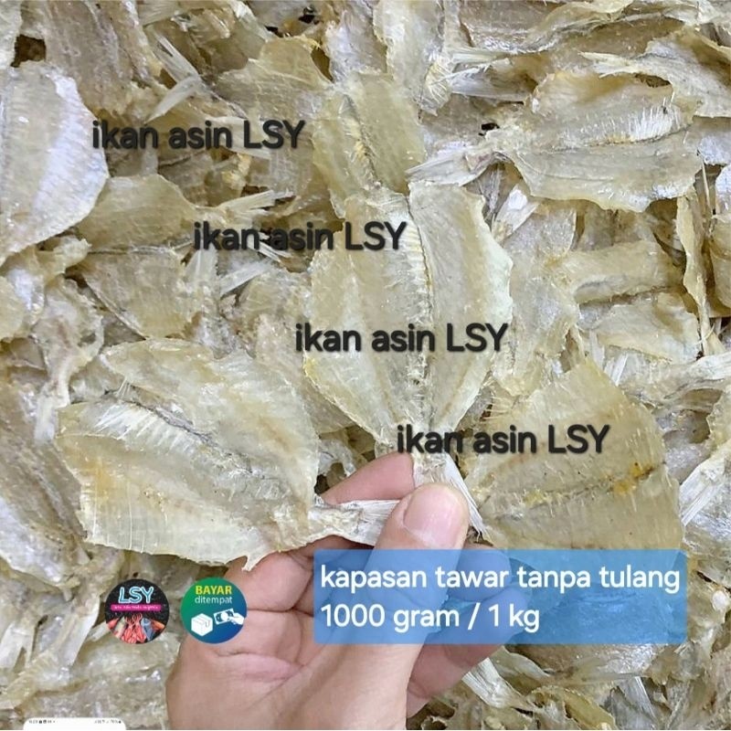 

kapasan tawar tipis tanpa tulang 1000gram / 1 kg
