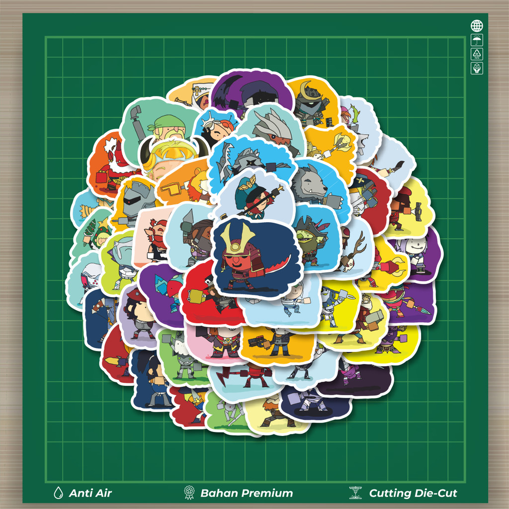 

HOT 50 PCS STIKER Game Series Brawlhalla Character Mix 2 Fashion Cars Decal Dingin Kartu Album Custom Vinyl Anti Air- Sticker Aesthetic Buku Journal Koper Casing HP Tablet Laptop Helm Motor Botol Minum