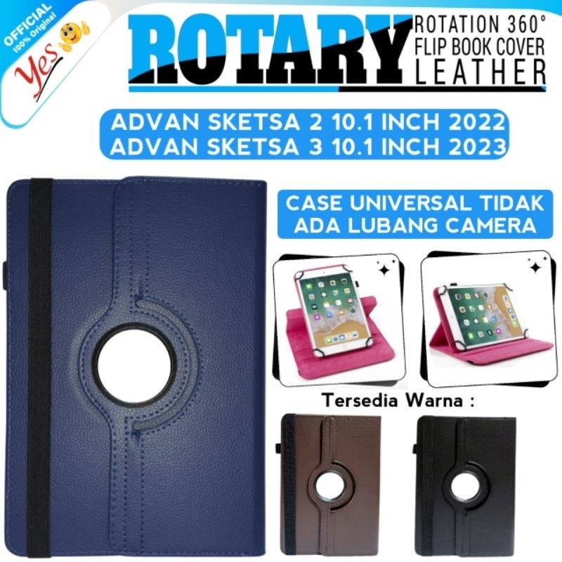 Terlaris Advan Tab Sketsa 2 / Advan Sketsa 3 / 10.1 inch 2022 2023 / Casing Rotary Flip Book Cover S
