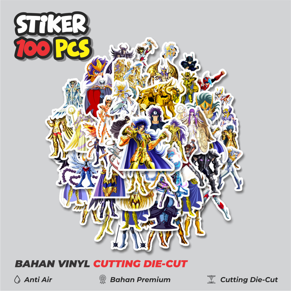 

Terbaru! 50 pcs Stiker Anime Saint Seiya Character Mix 4 Dekorasi Lucu Kreatif untuk Notebook, Skateboard, HP