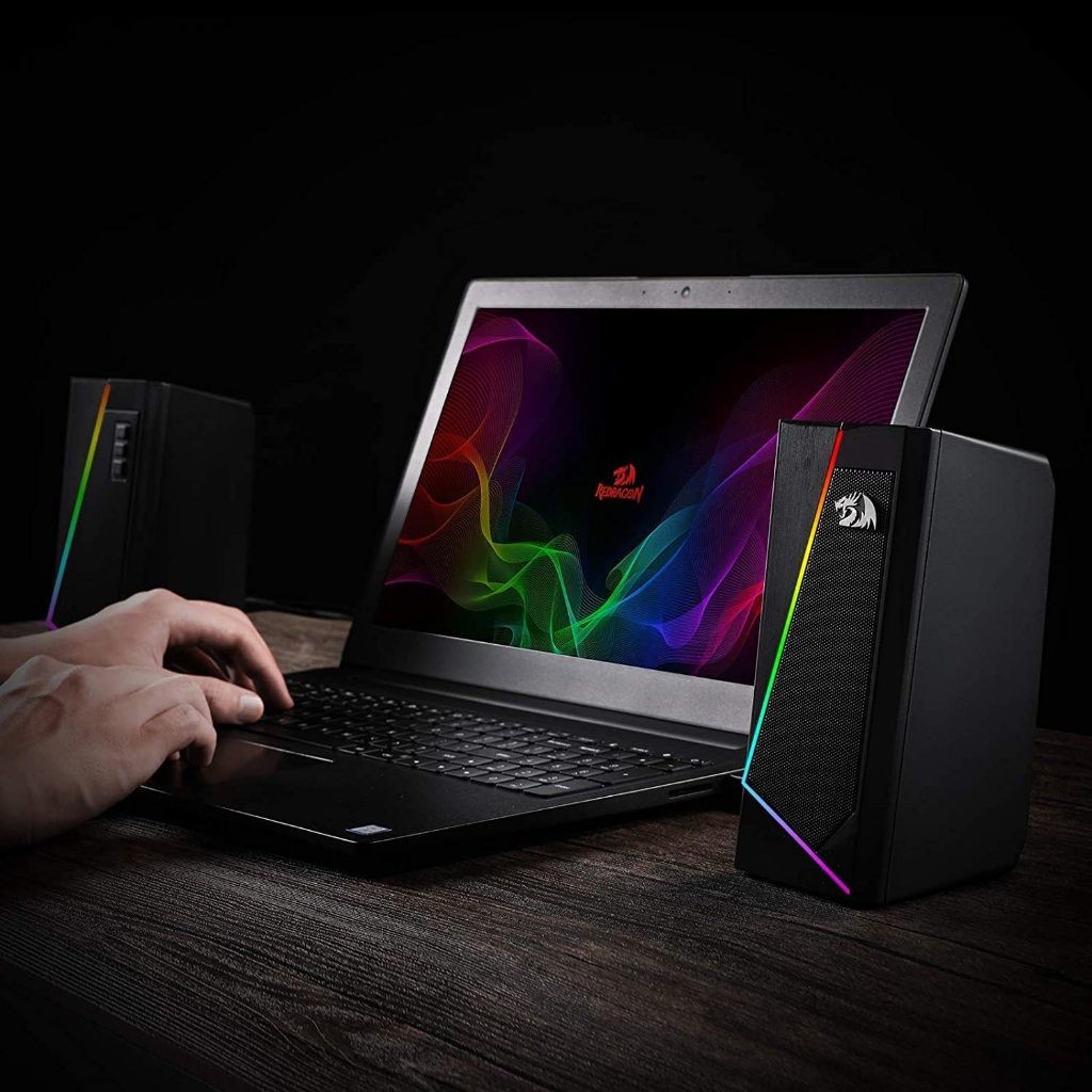 Redragon ANVIL GS520 RGB Speaker Classic design and simple structure 2.0 stereo speakers