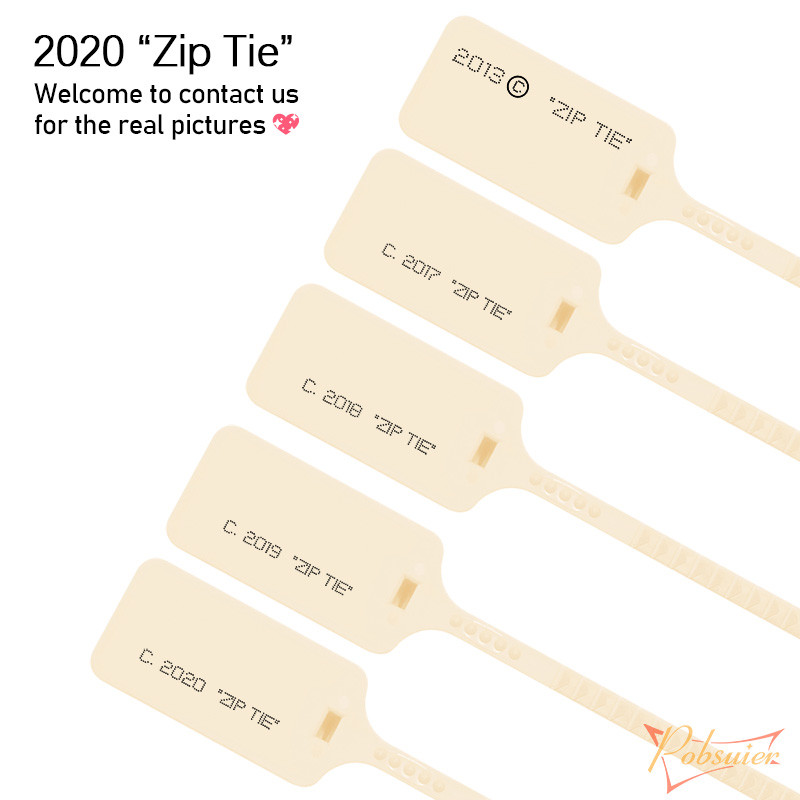 6pcs New 2020 "Zip Tie" Plastic Tag Off Sneakers White Shoes Disposable Cream Beige in Stock West Sh
