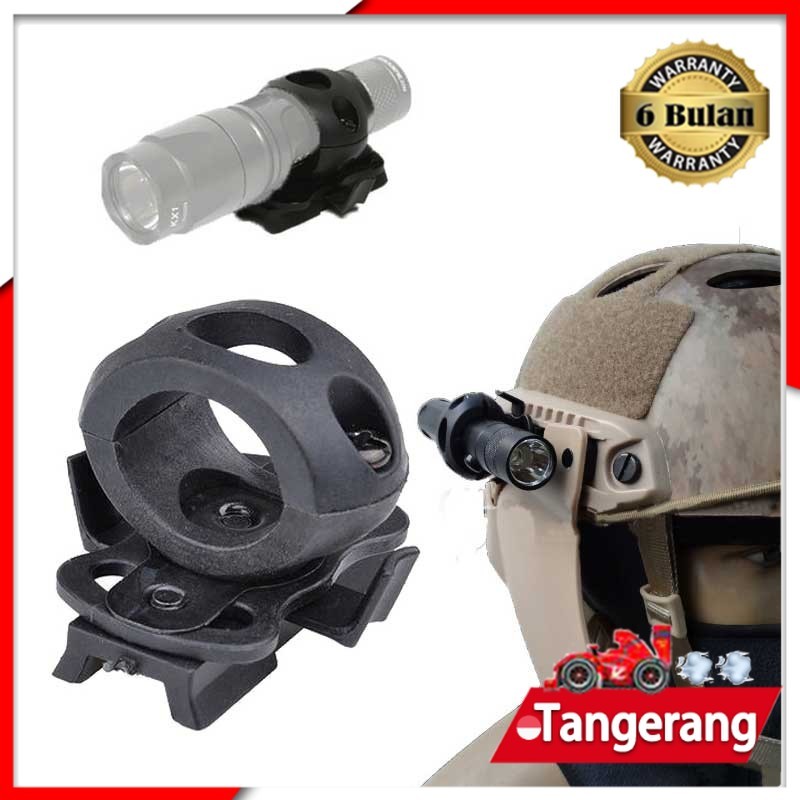 Promo Holder Senter Kepala Helm / Mounting Helm Untuk Senter / Holder Senter Helm Tactical
