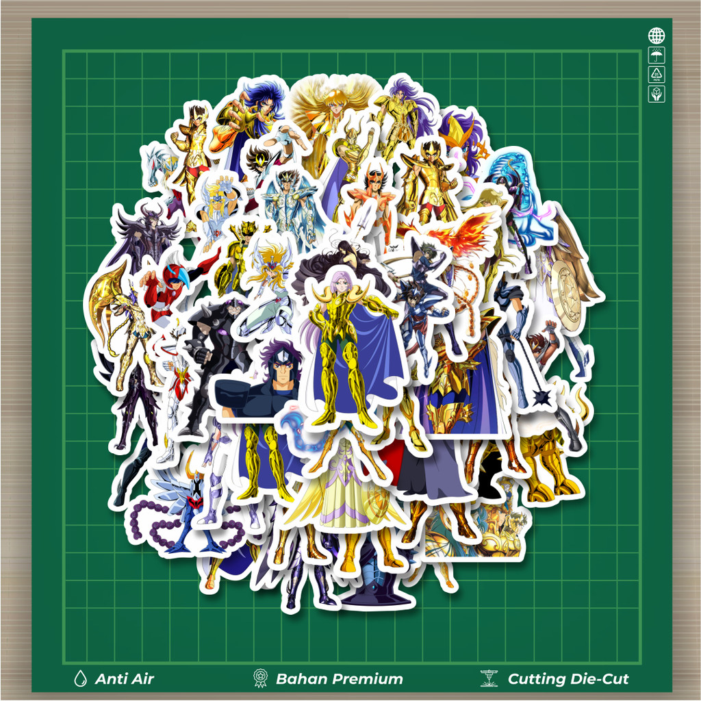 

HOT 50 PCS STIKER Stiker Anime Saint Seiya Character Mix 4 Stiker Fashion Cars Decal Dingin Kartu Album Custom Vinyl Anti Air- Sticker Aesthetic Buku Journal Koper Casing HP Tablet Laptop Helm Motor Botol Minum