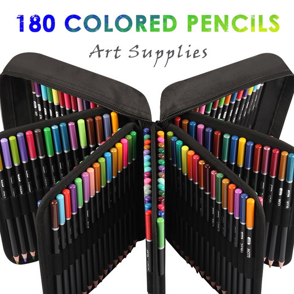 

Portable 180 Colours Oil Colored Pencils Drawing Sketches Pencil Art Painting Sketch Pencil Colouring Drawing Art Set