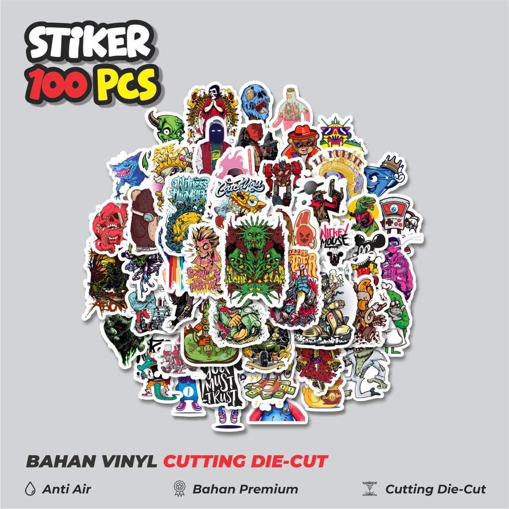 

Terbaru! 50 pcs Stiker Grafiti Retro Art Character 3 Dekorasi Lucu Kreatif untuk Notebook, Skateboard, HP