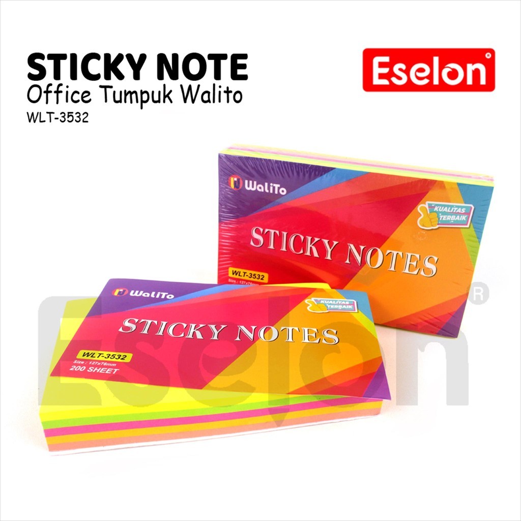 

❤️️Stick Note WLT-3532 Multi Colour / Stick Note Polos Size 127*76mm❤️️
