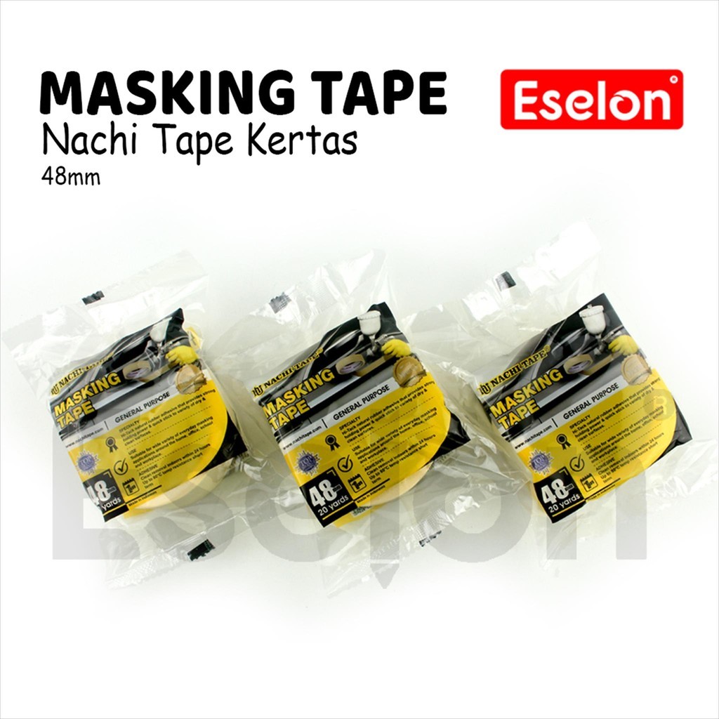 

♚1rol Masking Tape Nachi 48MM / Isolasi Kertas Nachi 48mm x 20 Yard♚