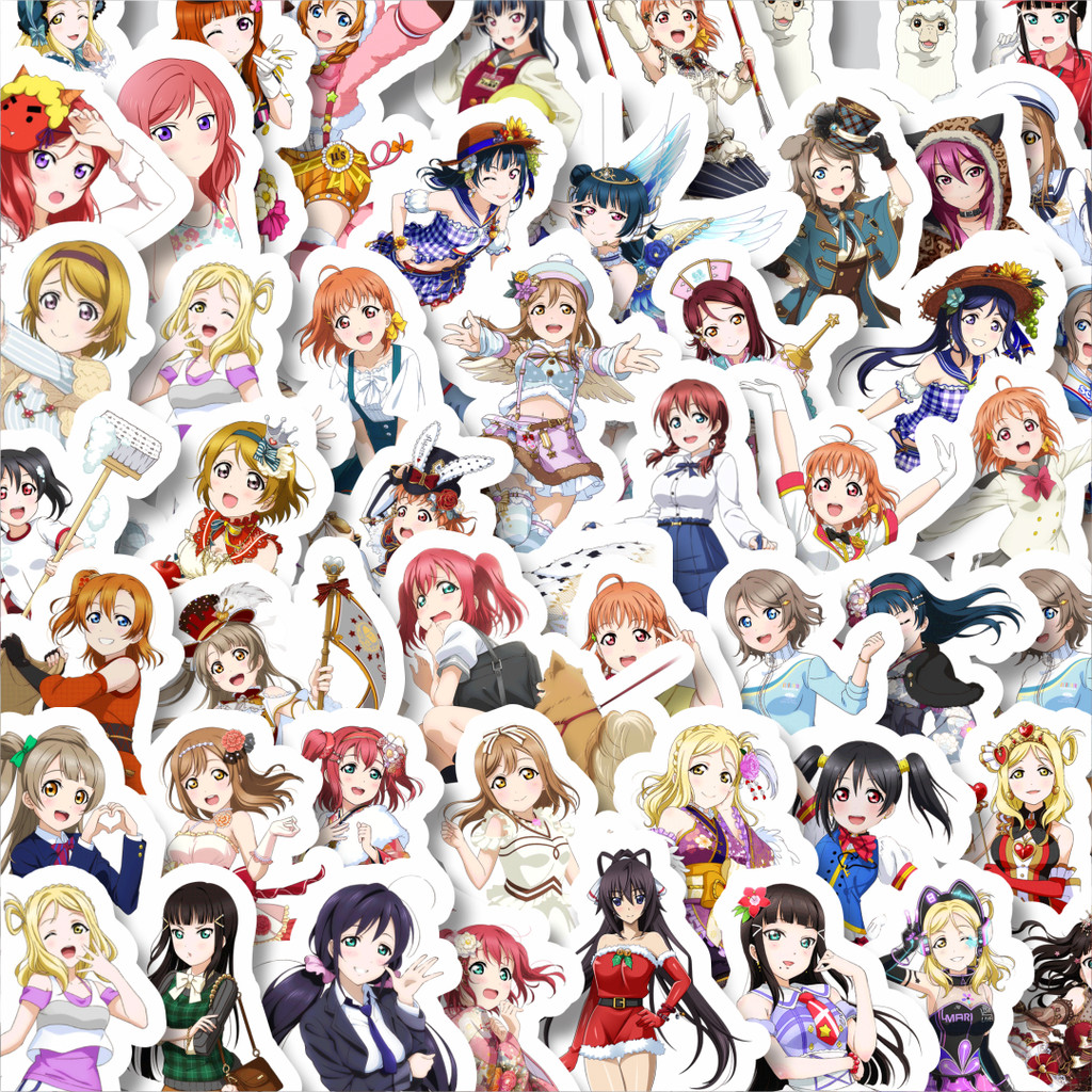 

Stiker Cutting Pack Stiker Anime Series Love Live Character Mix 8 Isi 100Pcs Series Aesthetic Lucu Keren Untuk Koper Bahan Vynil