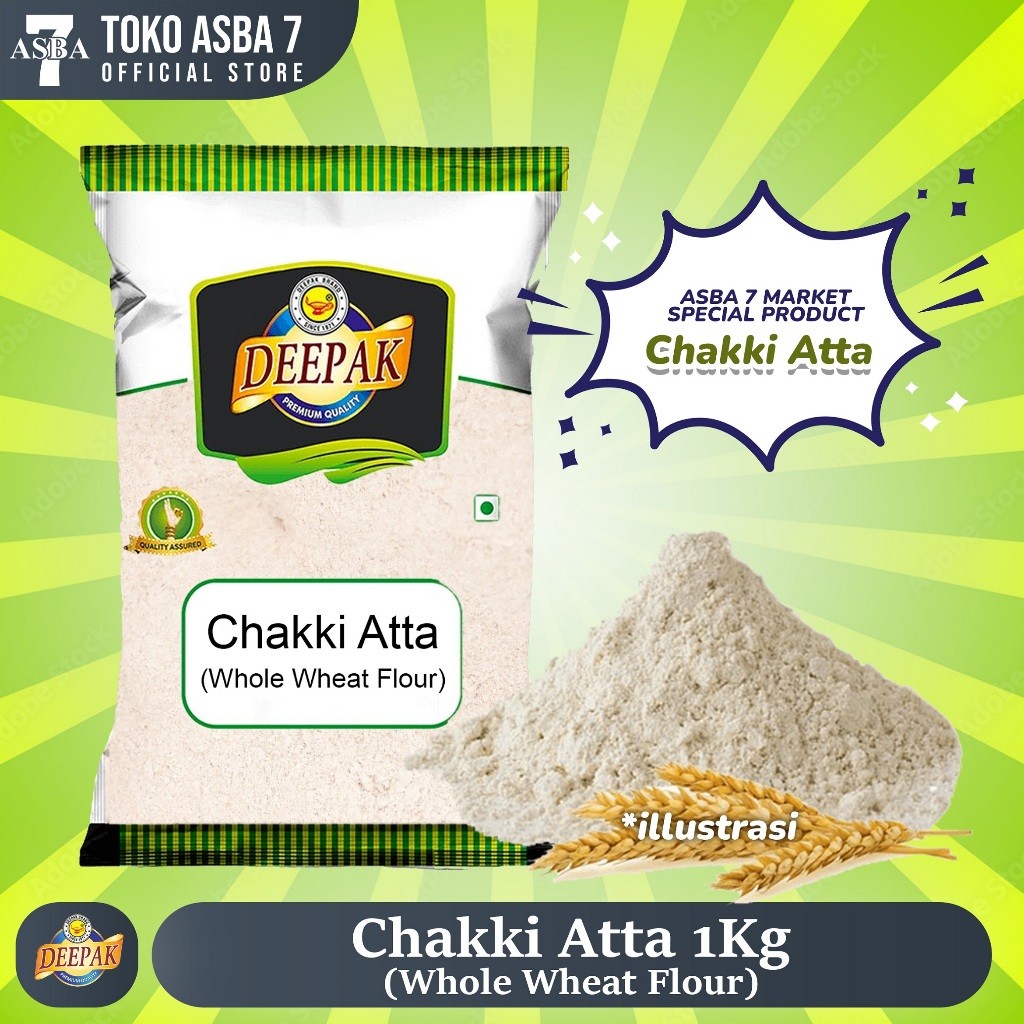 

DEEPAK CHAKKI ATTA / WHOLE WHEAT FLOUR 1KG