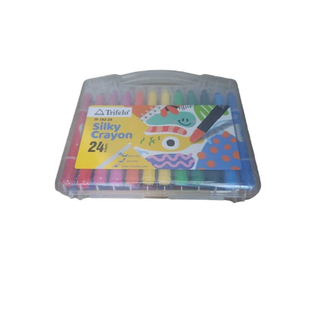 

Silky Crayon 24 Warna Colors Krayon Putar Bonus Kuas 1 Pcs Trifello