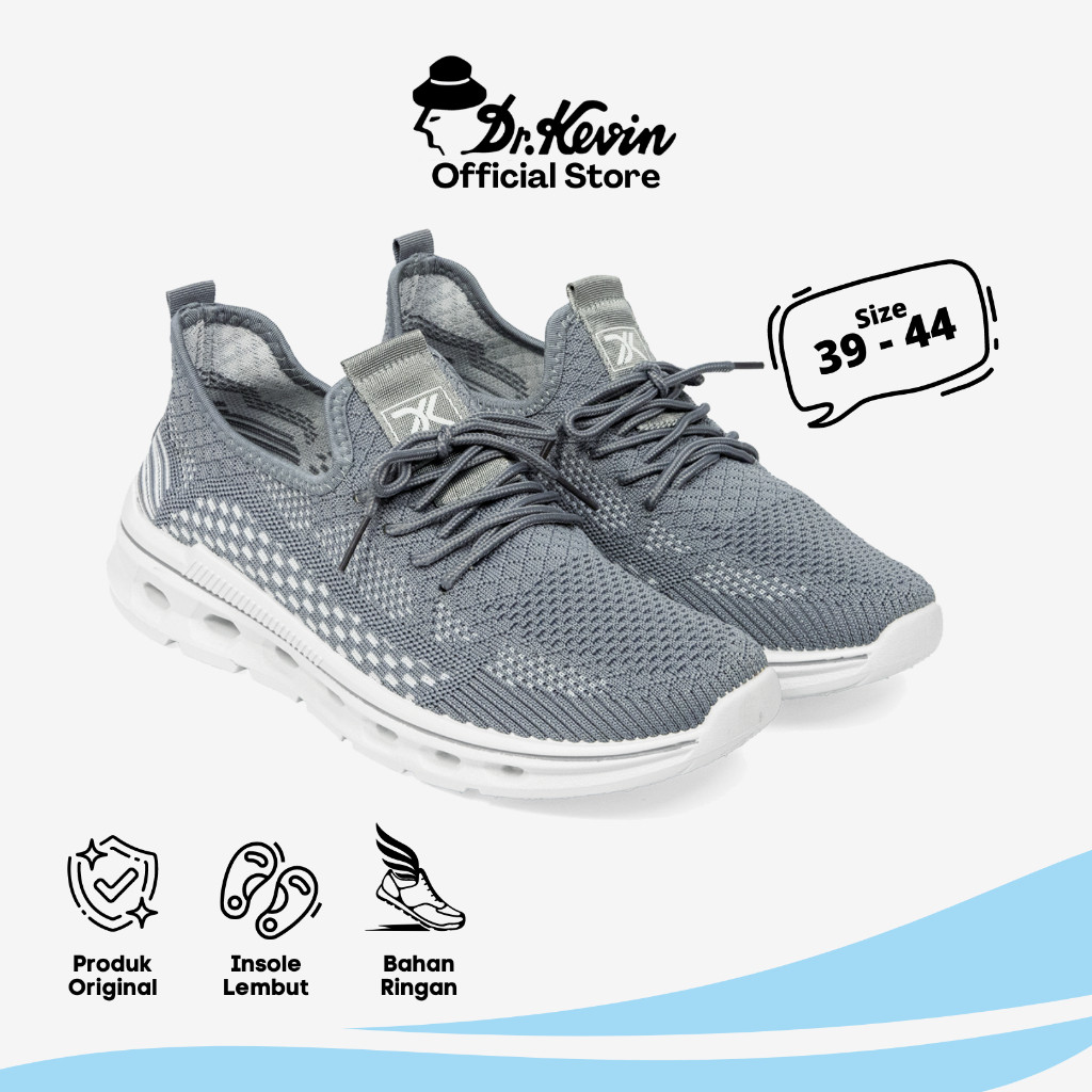 AXULE Dr. Kevin Sepatu Sport Pria Men Sneakers Sekolah Flyknit Tali 889-073