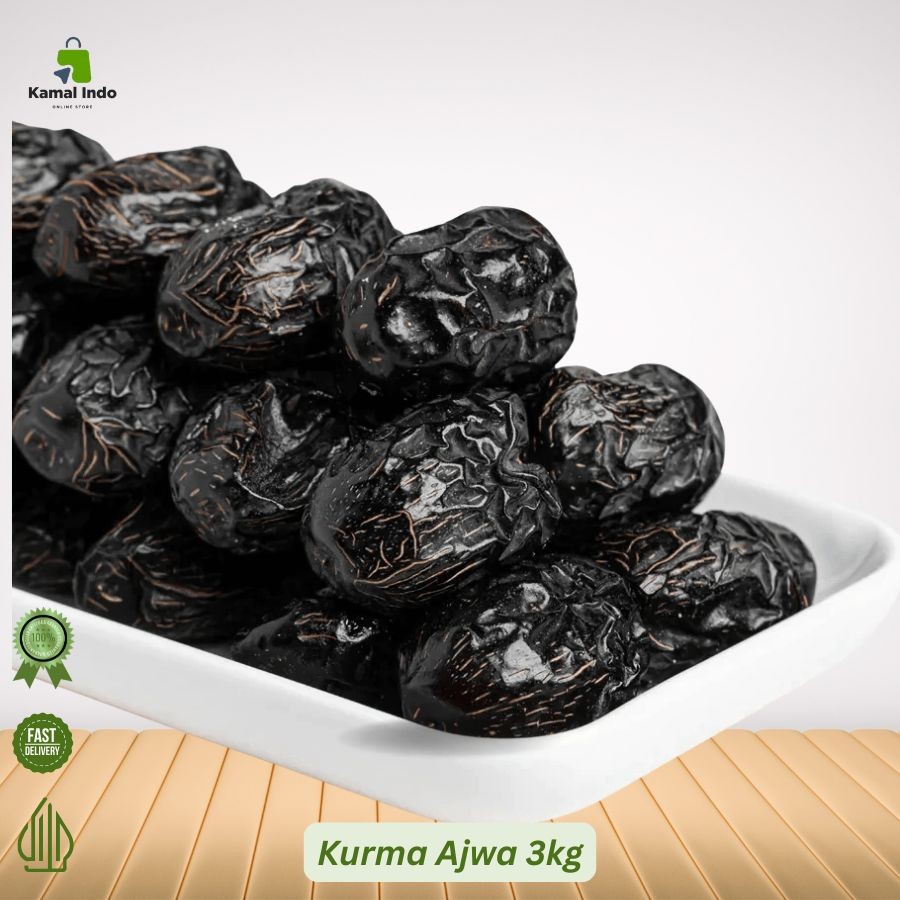 

Kurma Ajwa/Kurma Nabi 1box isi 3kg From Kamal Indo