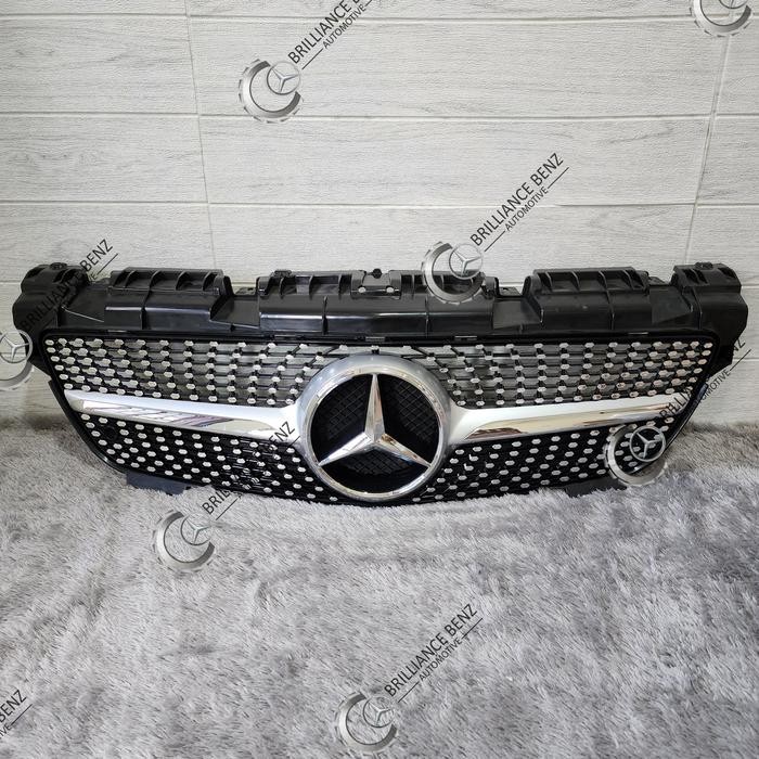 GRILL DIAMOND MERCEDES BENZ R172 W172 SLK 2011-2015 GRILLE R172 SLK-CLASS WITH EMBLEM LOGO - SILVER