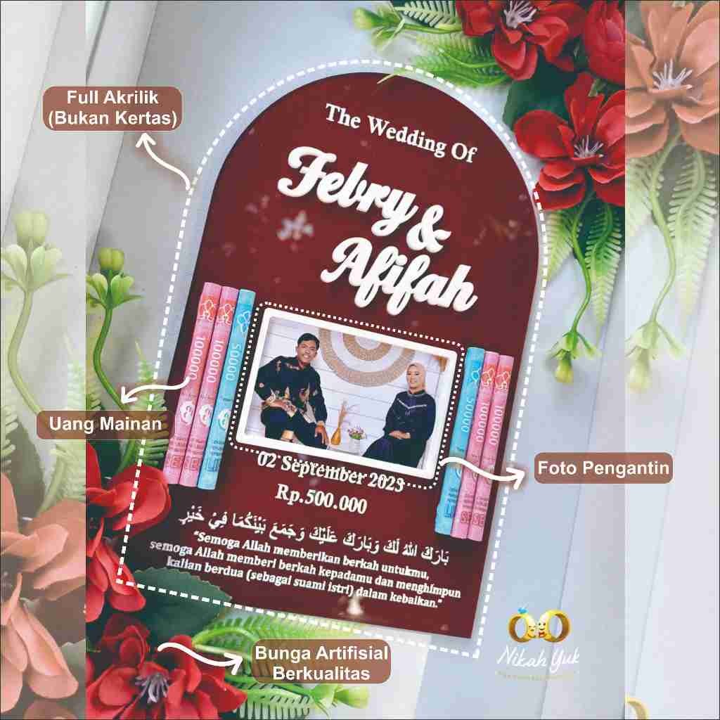 BINGKAI MAHAR, MAHAR AKRILIK,MAHAR MURAH, FRAME MAHAR AKRILIK CUSTOM, FRAME MAHAR PERNIKAHAN CUSTOM