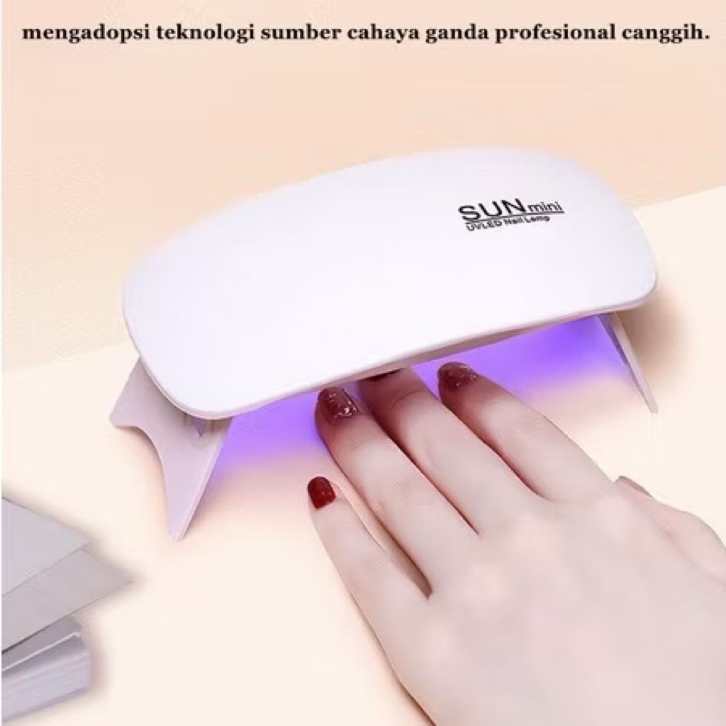 Pengering Nail Art UV Led Mini Lampu Pengering Kutek Gel Lampu LED UV Mini