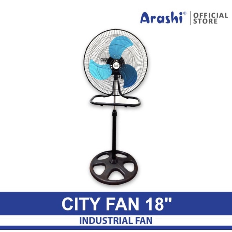 ARASHI CITY FAN KIPAS ANGIN BERDIRI AR 118 / KIPAS ANGIN BERDIRI (BESI) / KIPAS 3 IN 1 (HITAM)