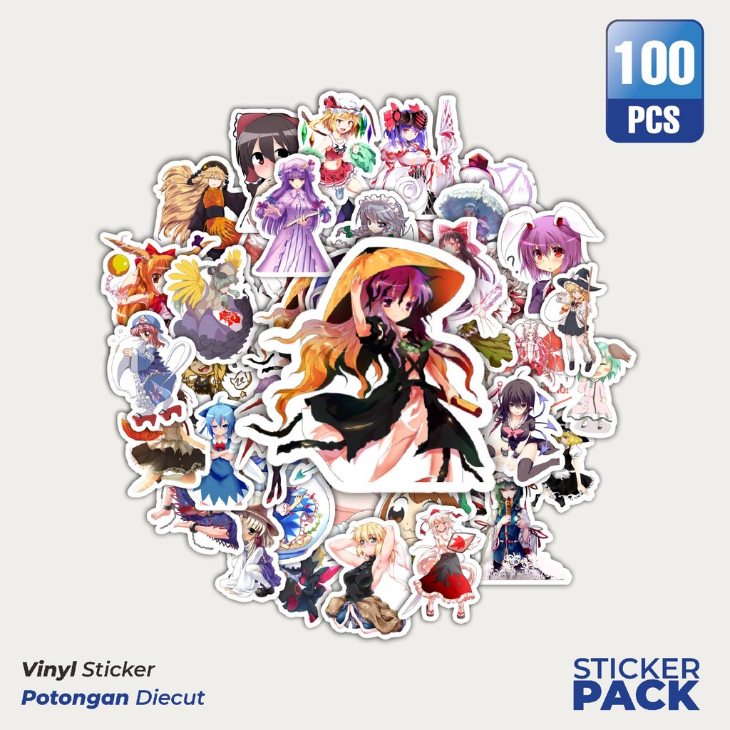 

Super Hemat! 100 PCS Stiker Game Series Touhou Project Karakter Mix 3 Waterproof Aesthetic- Untuk Laptop, Motor, dan Helm - Paper Stationery Pack