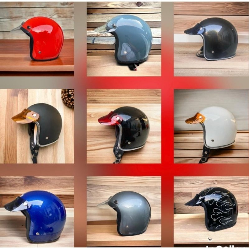 Helm Retro Slim Head SNI original