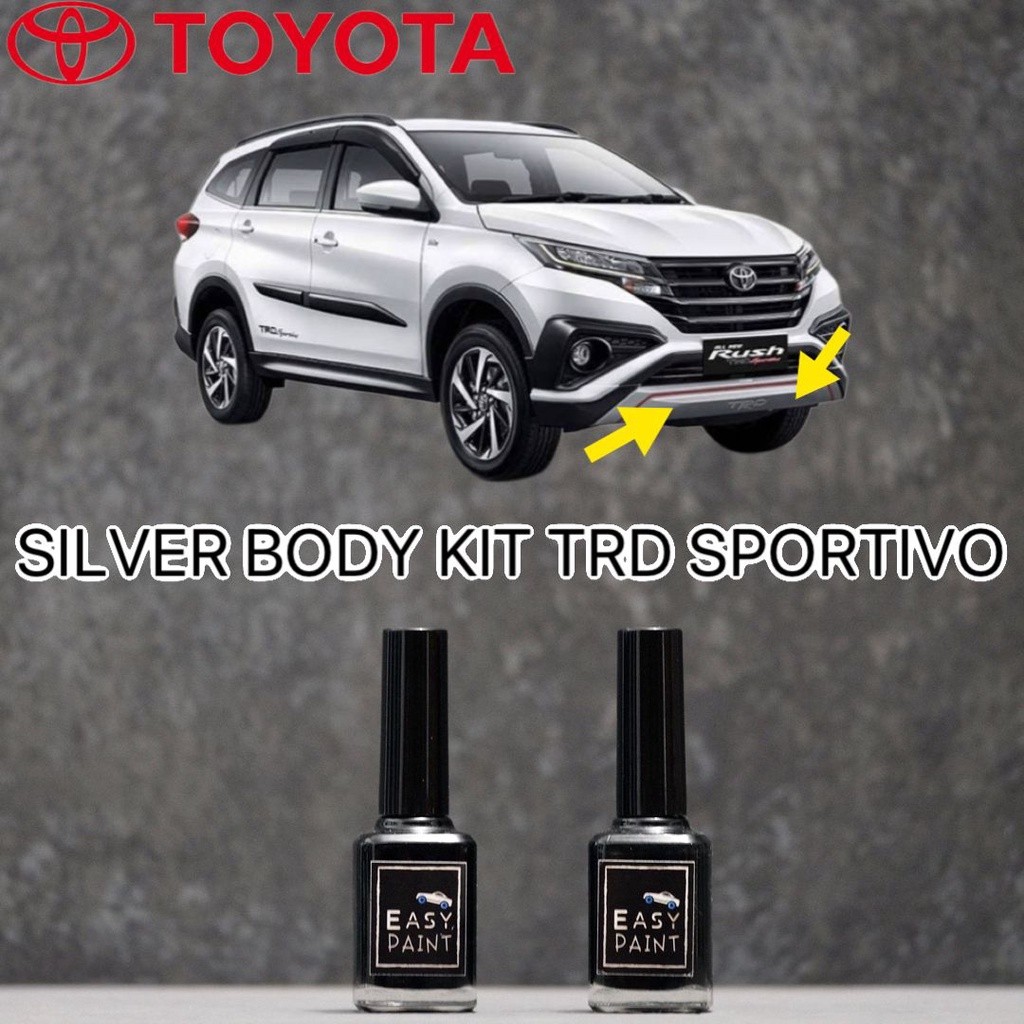 Cat Oles Silver Metalic Bumper Body Kit TRD Sportivo Toyota Rush 15ml