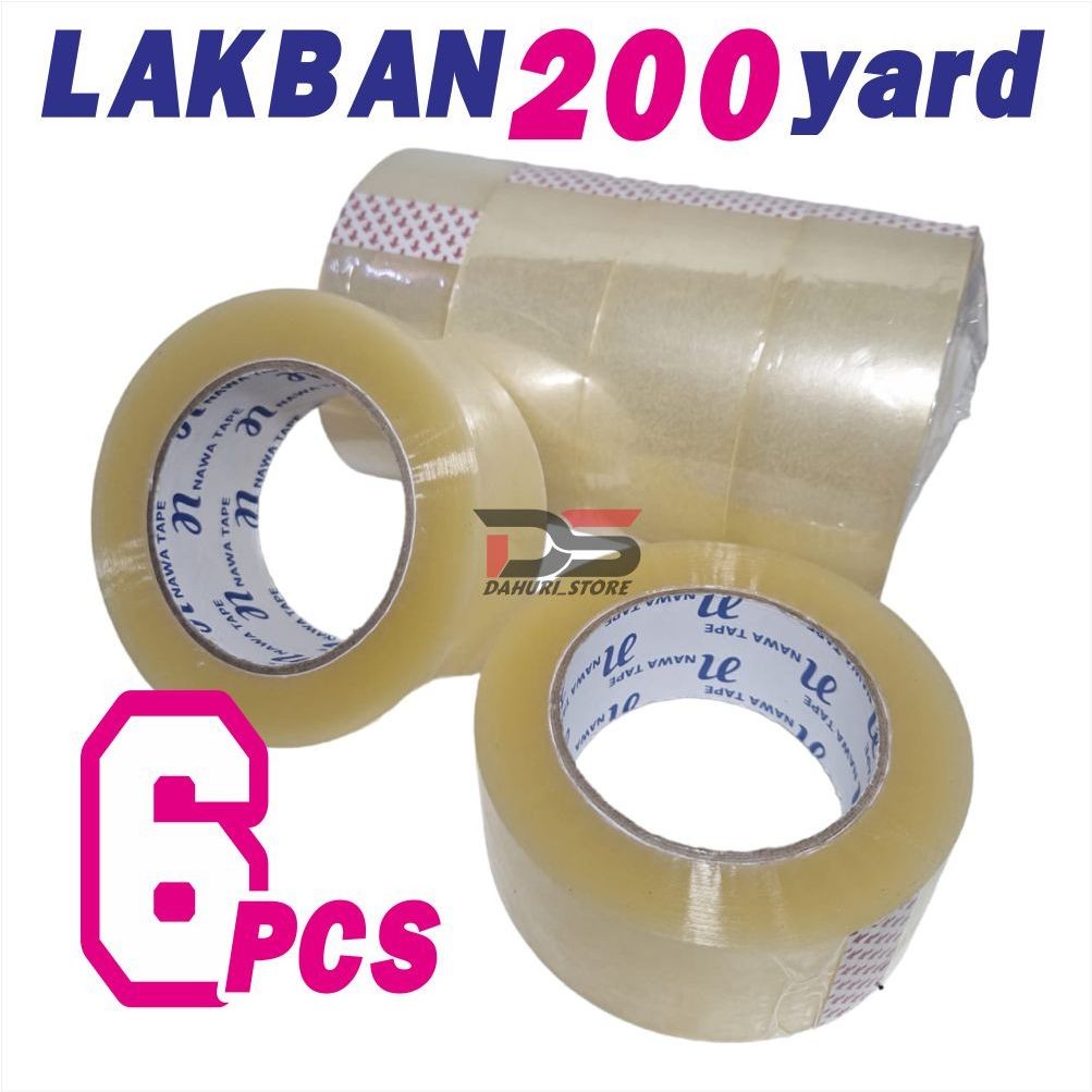 

LAKBAN 45mm X 200 YARD HARGA 1 SLOP ( 6 ROLL ) LAKBAN REKAT KUAT BENING & COKLAT