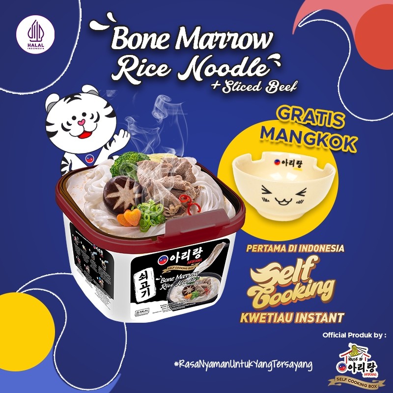 

Emama.store Arirang Self Cooking Box Bone Marrow + Sliced Beef 160g + Mangkok (AR94)
