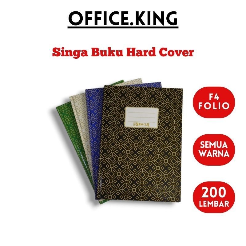 

Singa Buku Hard Cover Folio 200 LEMBAR Buku Tulis Tebal Note Book Akuntansi F4 Notebook
