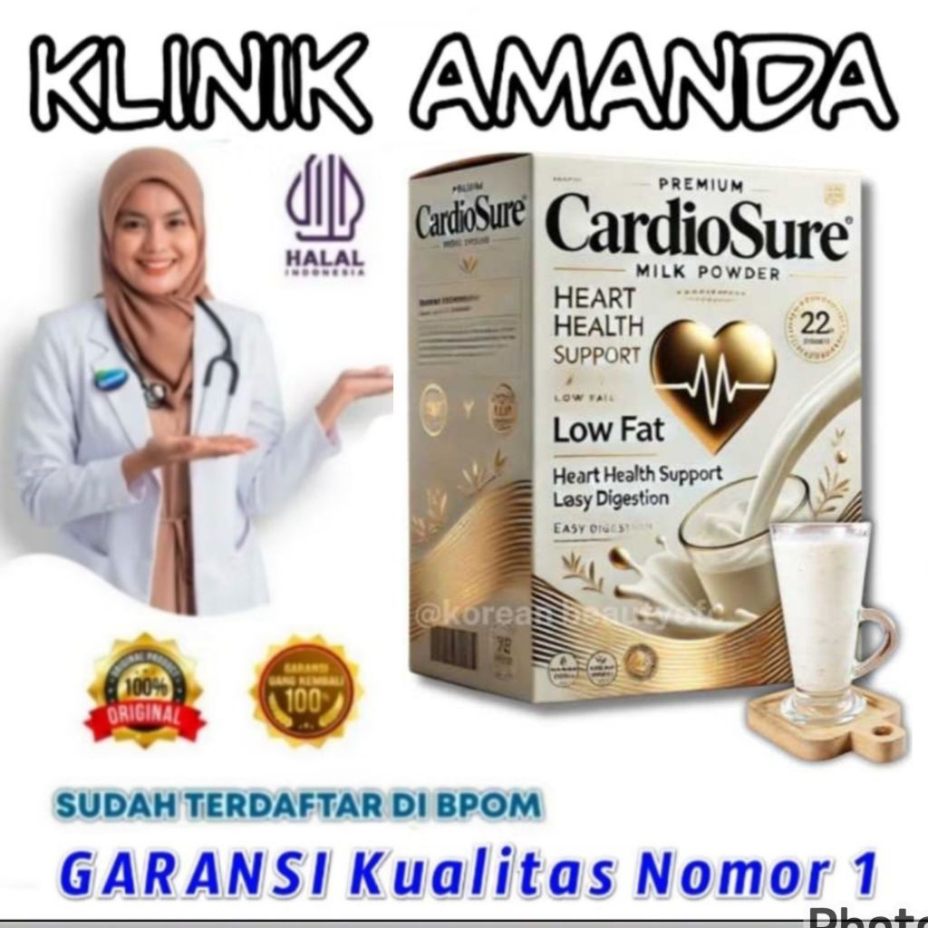 

RESMI Susu Cardiosure Premium Asli Cardio Sure Original Cegah Sakit Jantung Cegah Stroke Hipertensi darah tinggi