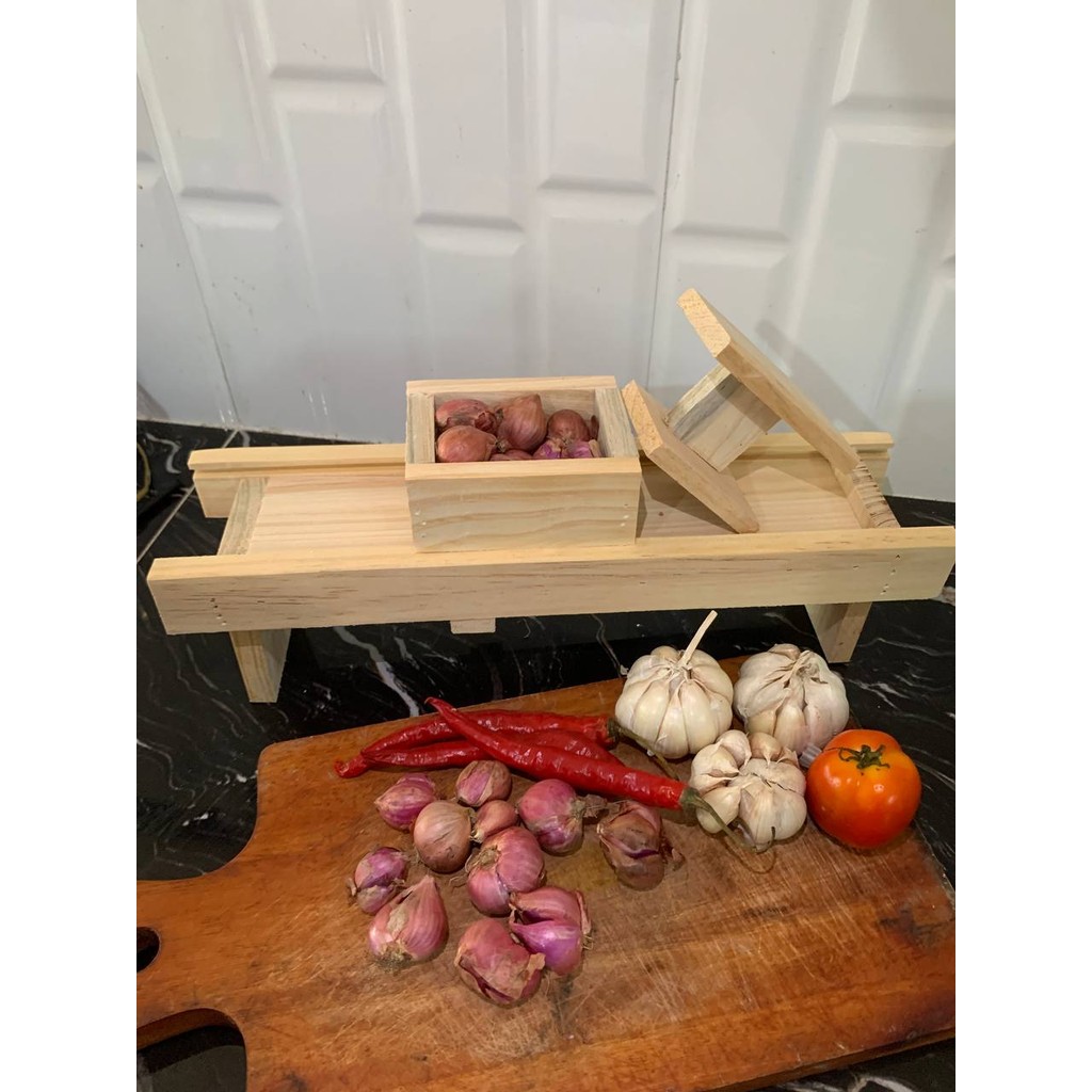 PEMOTONG BAWANG PENGIRIS BAWANG PENGIRIS KERIPIK PENGIRIS SERBAGUNA KAYU JATI