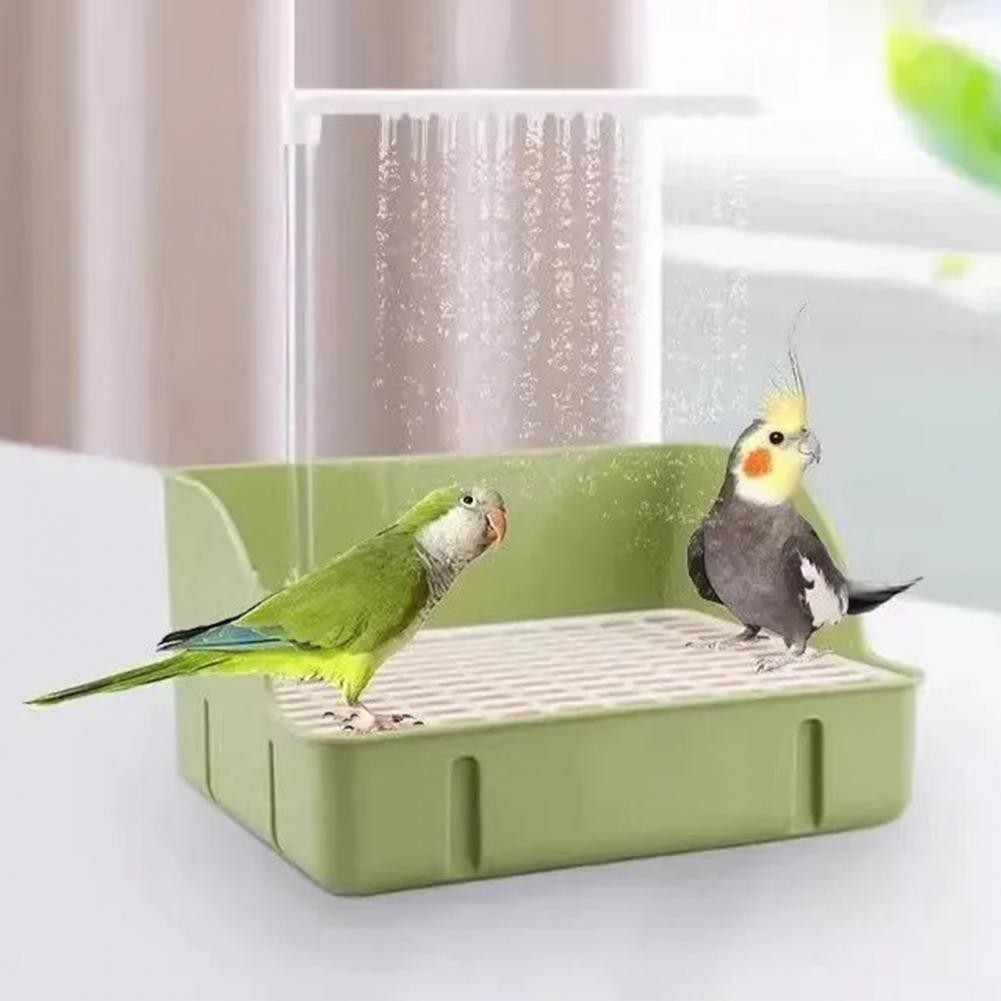 Parrot Bathtub Automatic Circulating Water Birds Shower Bath for Small Medium Birds Parakeets Cockat