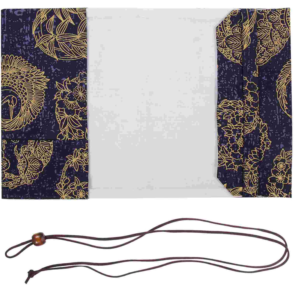 

Vintage Totem Fabric Book Cover Protector Sleeve Pouch Decorative Cloth Blue Student Notebook Cover For Hardcover Business