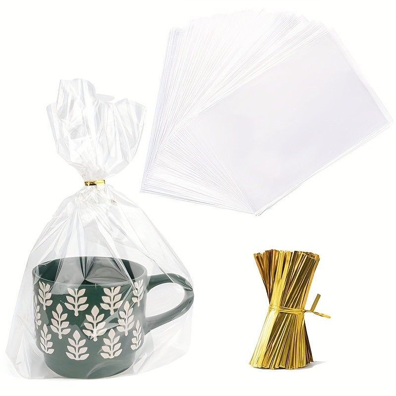 

30/50/100 pice clear cellophane gift bag, plastic packaging with kink, party gift bag wedding, birthday, party gift bag