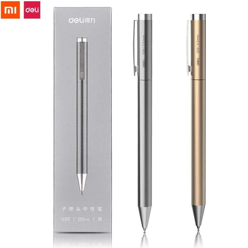 

Xiaomi Deli Metal Sign Pen Smooth Swiss Refill Ballpen 0.5MM Writing Gel Pen for Office Students Business Stationary Supplies