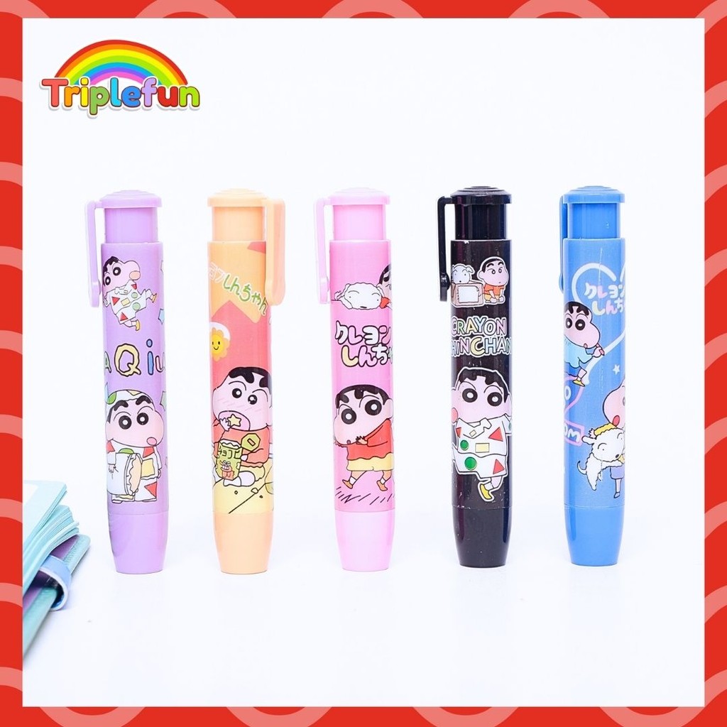 

Penghapus Mekanik Depressible ER-1458 Shinchan Lipstick Hapusan Lembaran Kotor Eraser Cute Karakter